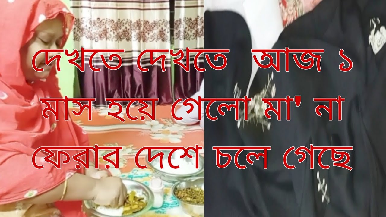 দেখতে দেখতে এক মাস হয়ে গেল 'মা' না ফেরার দেশে চলে গেছে 
