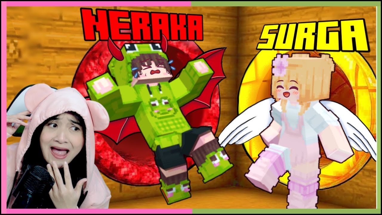 Aku dan Popo Harus Pilih Masuk SURGA atau NERAKA di Minecraft