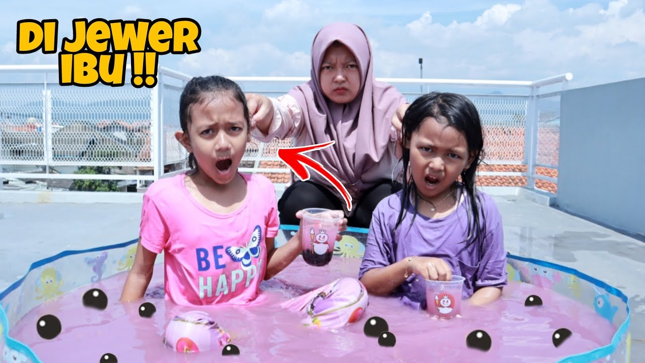IBU MARAH GARA GARA BUAT KOLAM ES BOBA 😱 KENA JEWER IBU