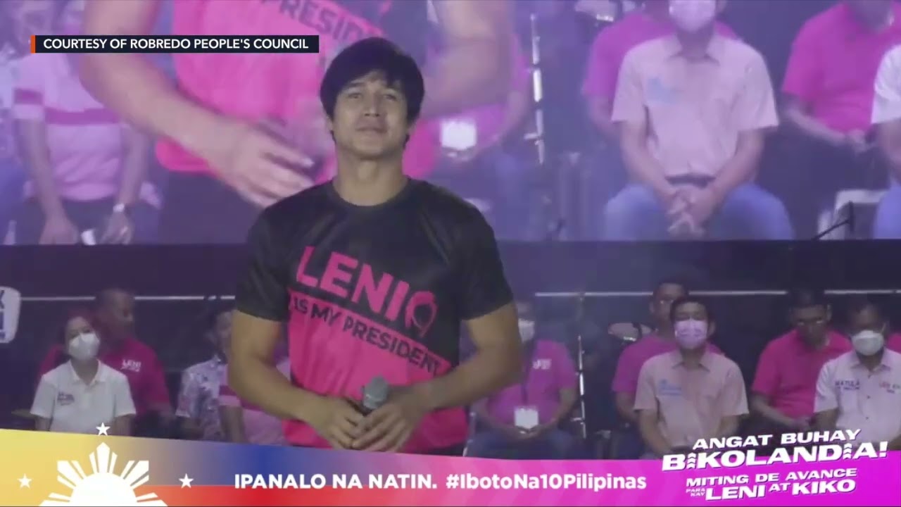 Piolo Pascual at the Leni-Kiko tandem send-off rally in Naga City