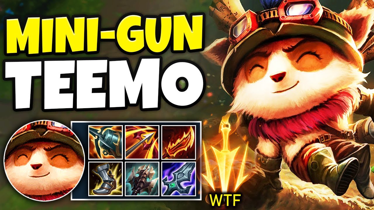 TEEMO, BUT I SHOOT DARTS LIKE A MINI-GUN AND GET A PENTAKILL (WITH ONLY AUTOS)