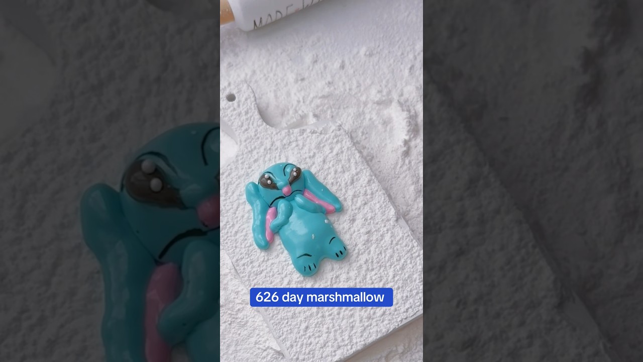 Stitch marshmallow #diy #marshmallowfluff #marshmallow