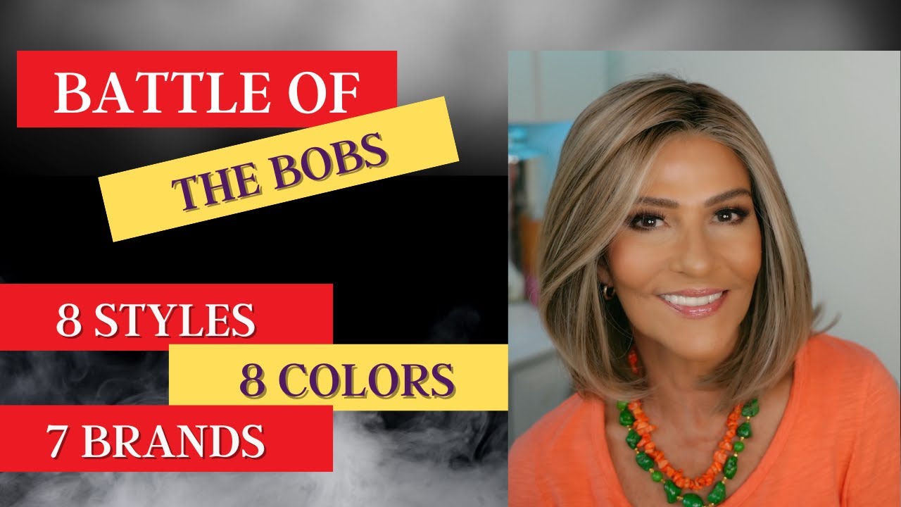 Mid-Length Bob Style Wigs: 8 Wig Styles, 8 Colors, 7 Brands ~ Mini reviews & Styles Compared