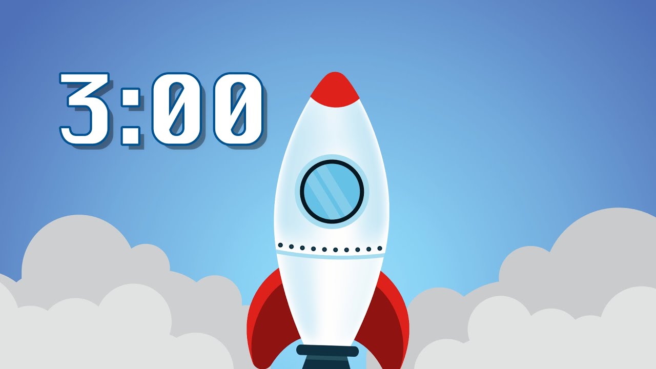 3 Minute Timer Blast Off (Rocket / Space / Music)