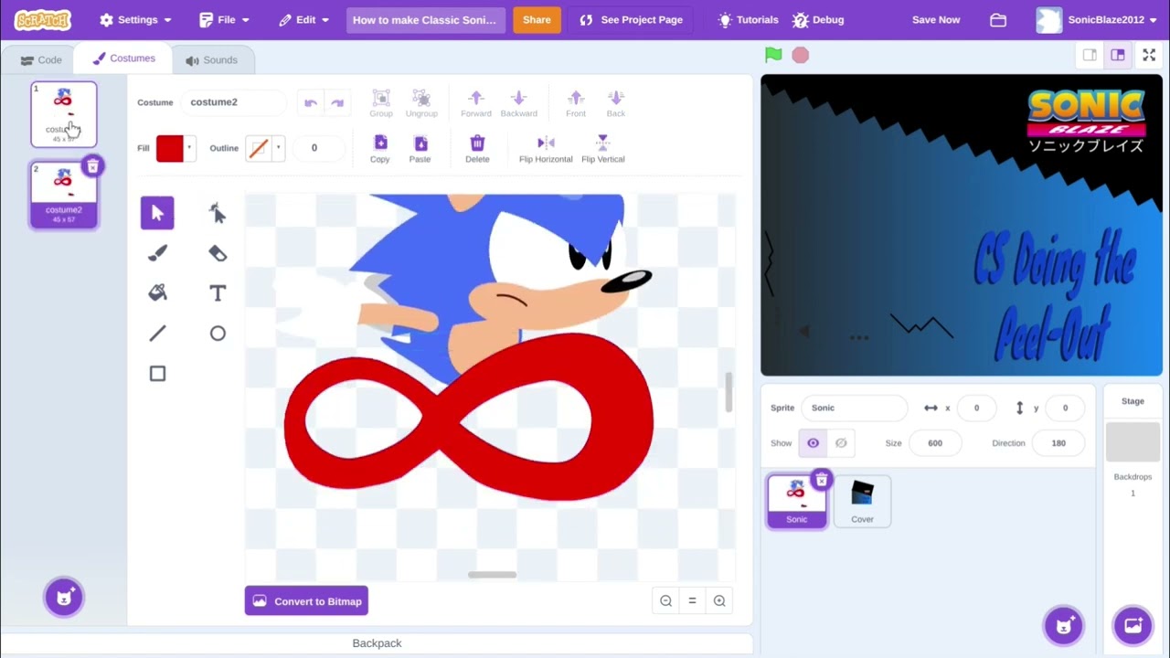 How to Make Sonic's Peel Out Animation