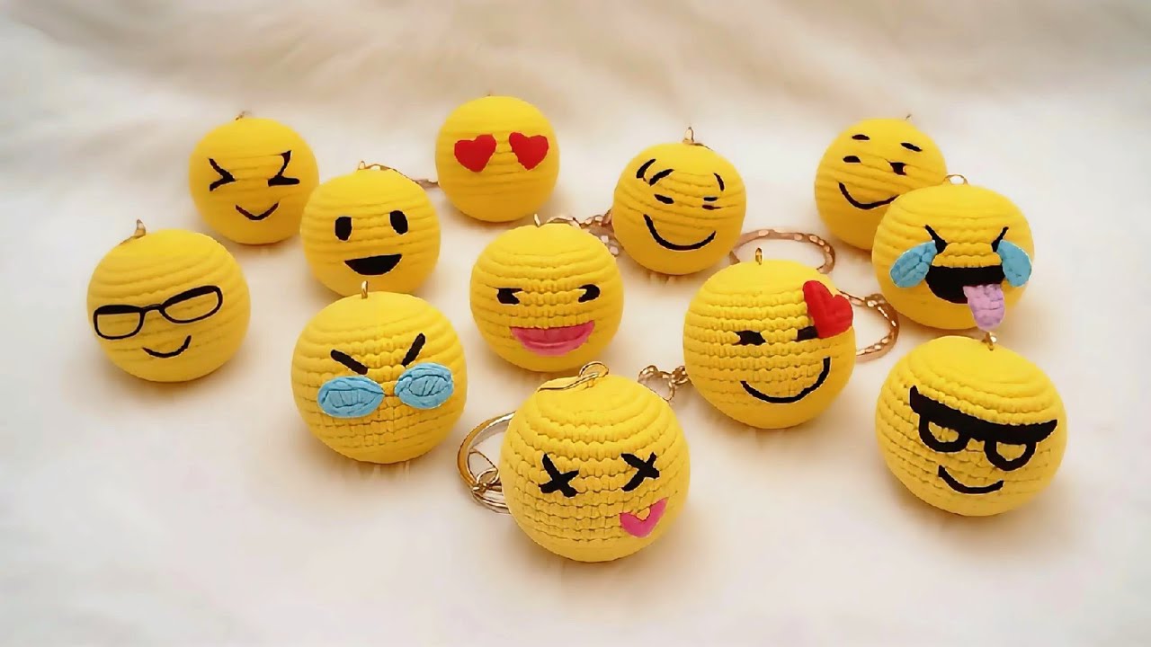 Sevimli Emoji Anahtarlık Yap! Amigurumi Emoji Anahtarlık Yapımı! ÜCRETSİZ Tarif ✅