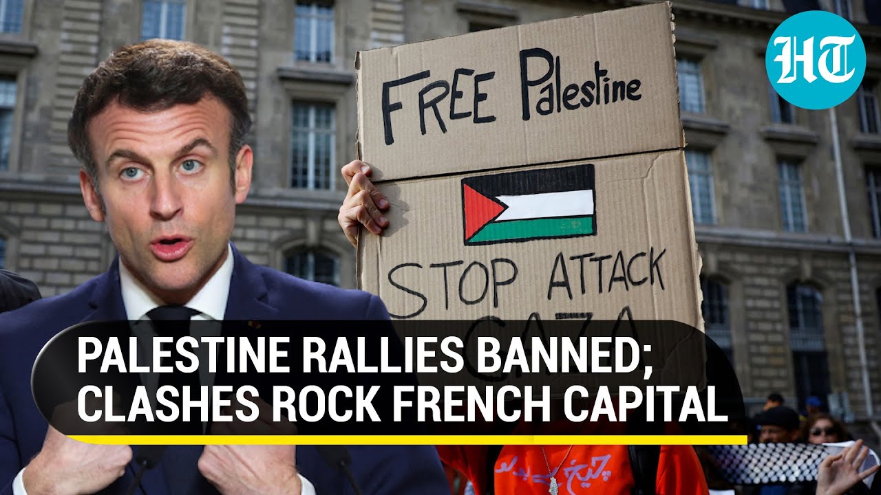 French Police Teargas Pro-Palestine Protesters In Paris; Macron Pledges Security To Jews | Watch