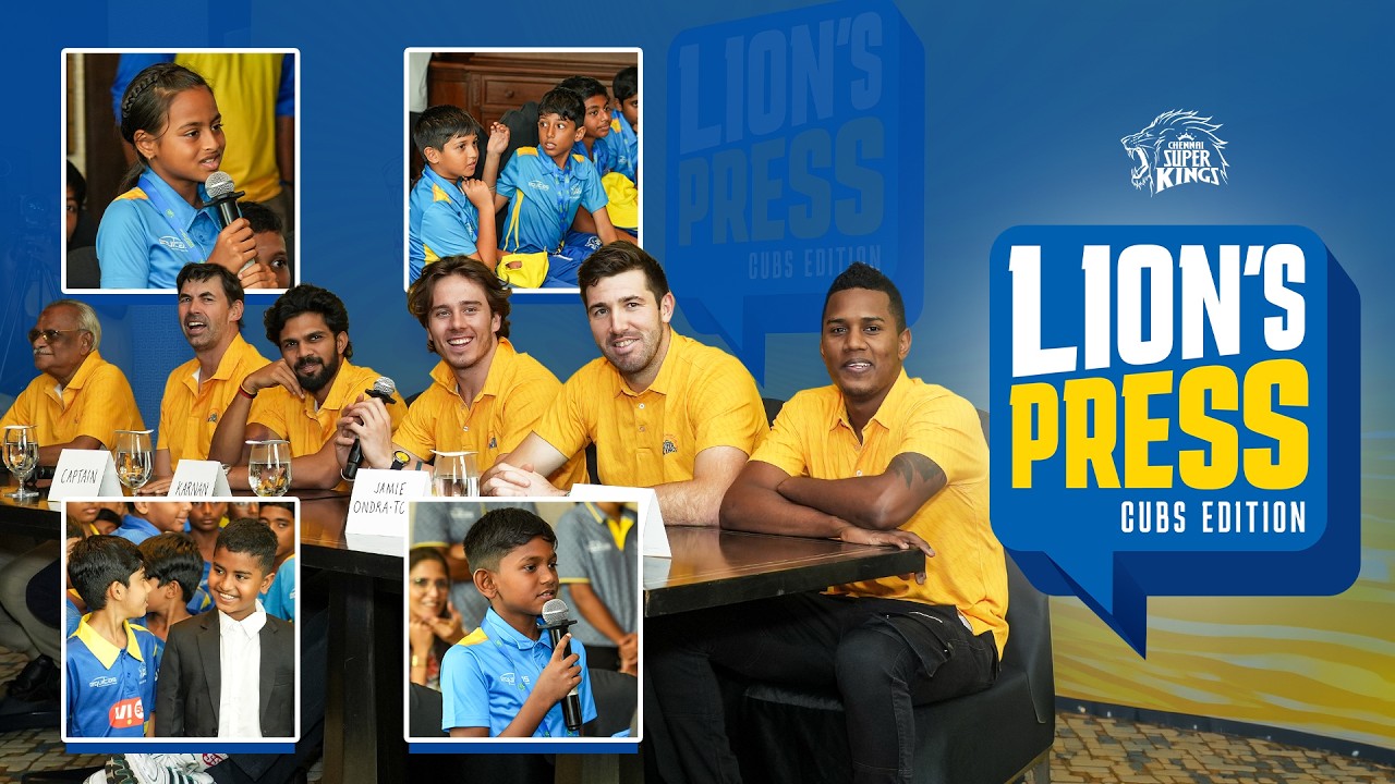 Cutest Press Conference Ever 💛 | Lion's press Cub edition | WhistlePodu | CSK