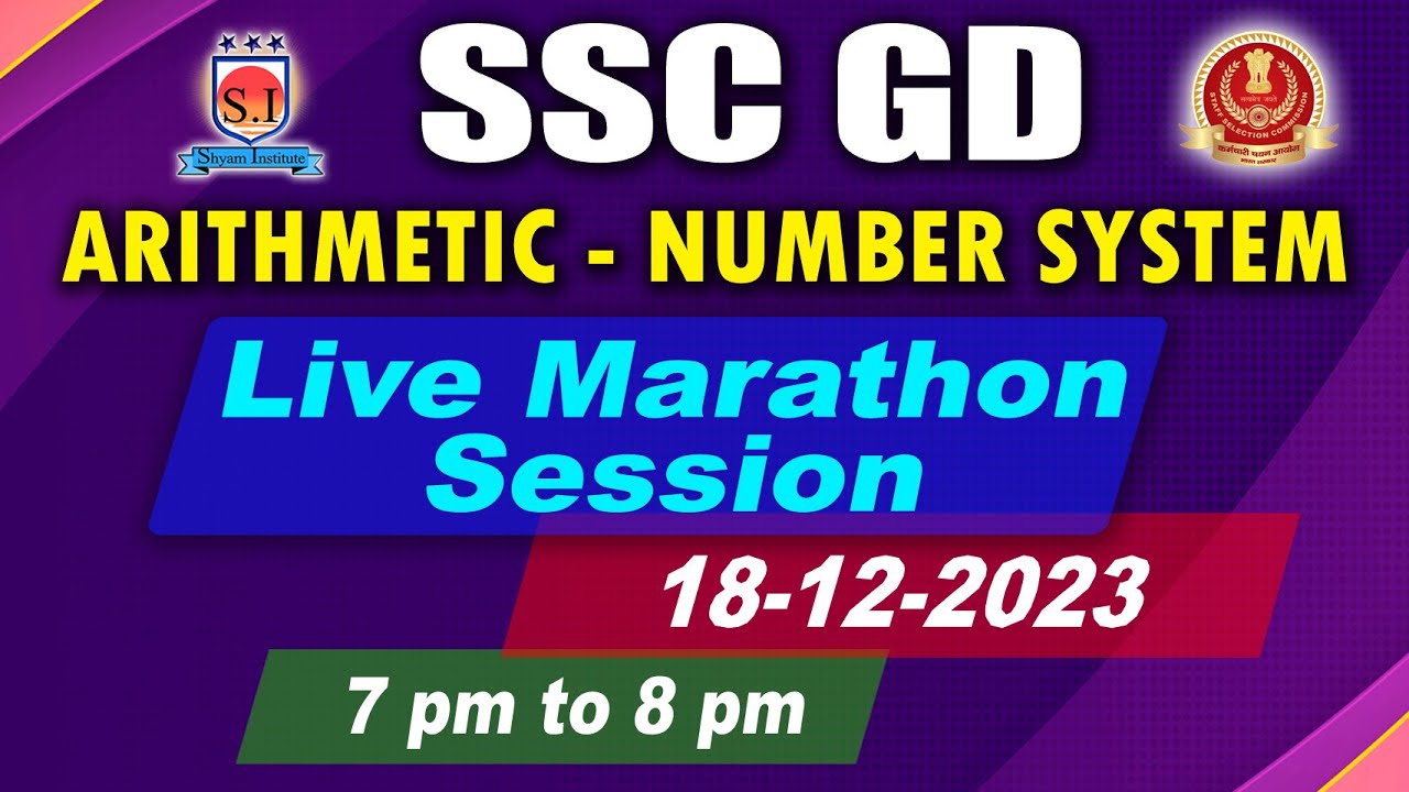 SSC GD | ARITHMETIC | NUMBER SYSTEM |  LIVE #shyaminstitute