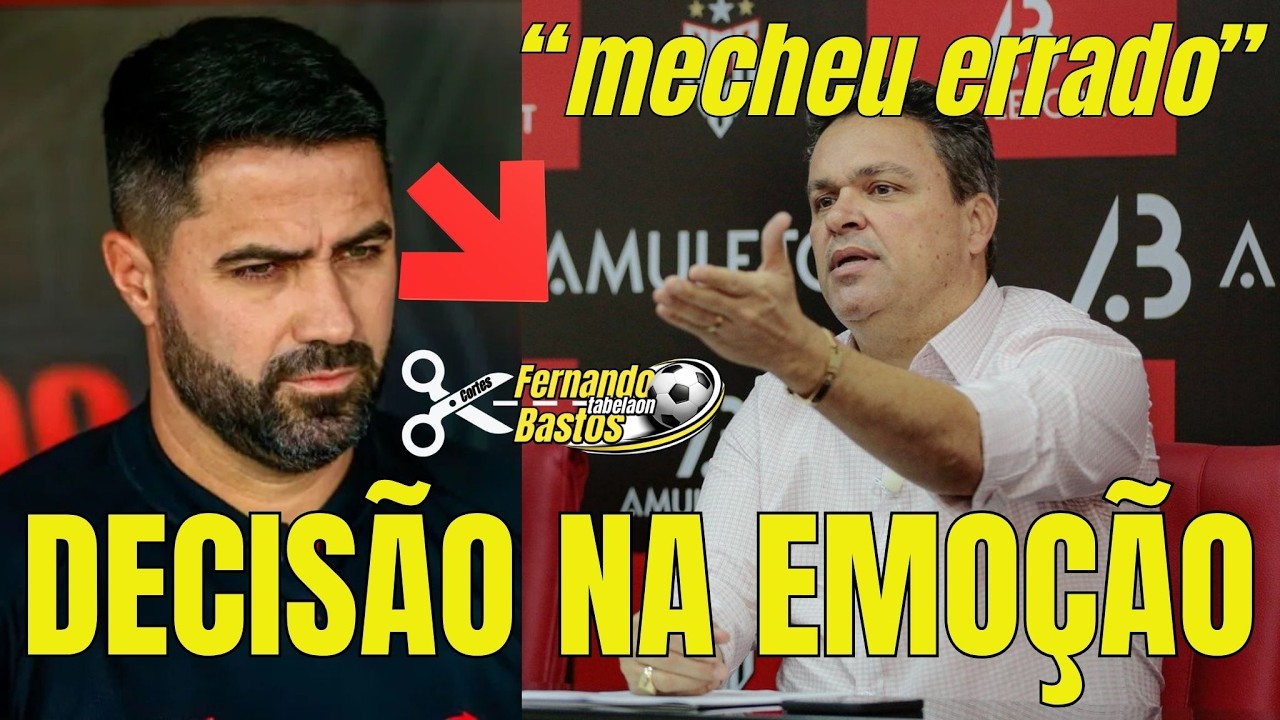 😯 CAIU! Adson Batista demite Rafael Lacerda após derrota para o Goiás Esporte Clube