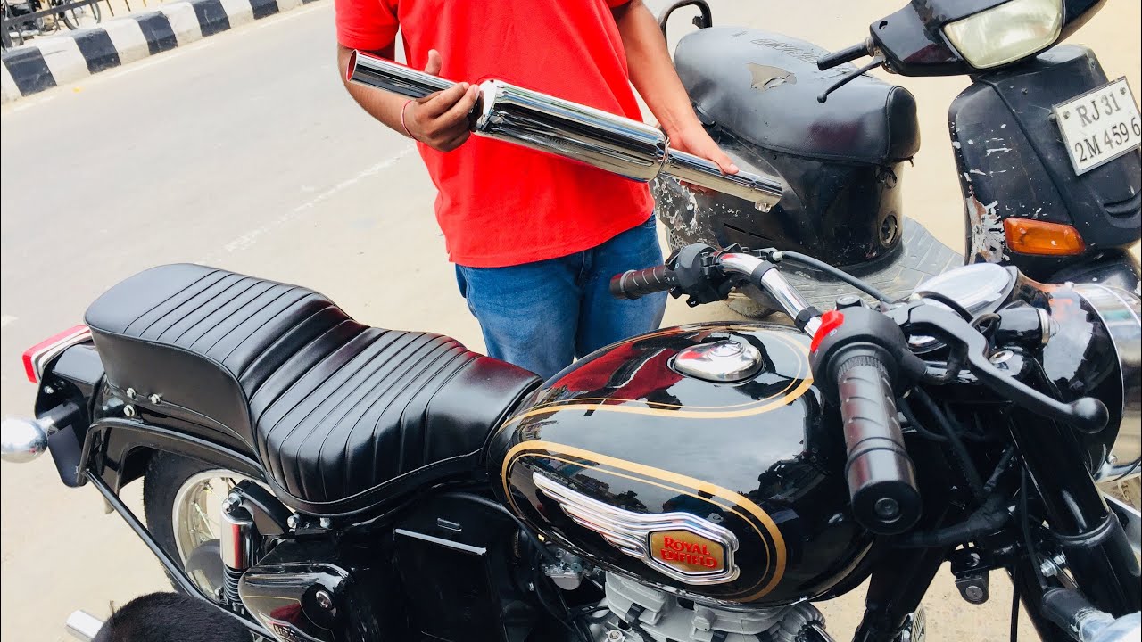 Installing silman silencer in new bullet standard 350 bs4 2018 september (short bottle) indori