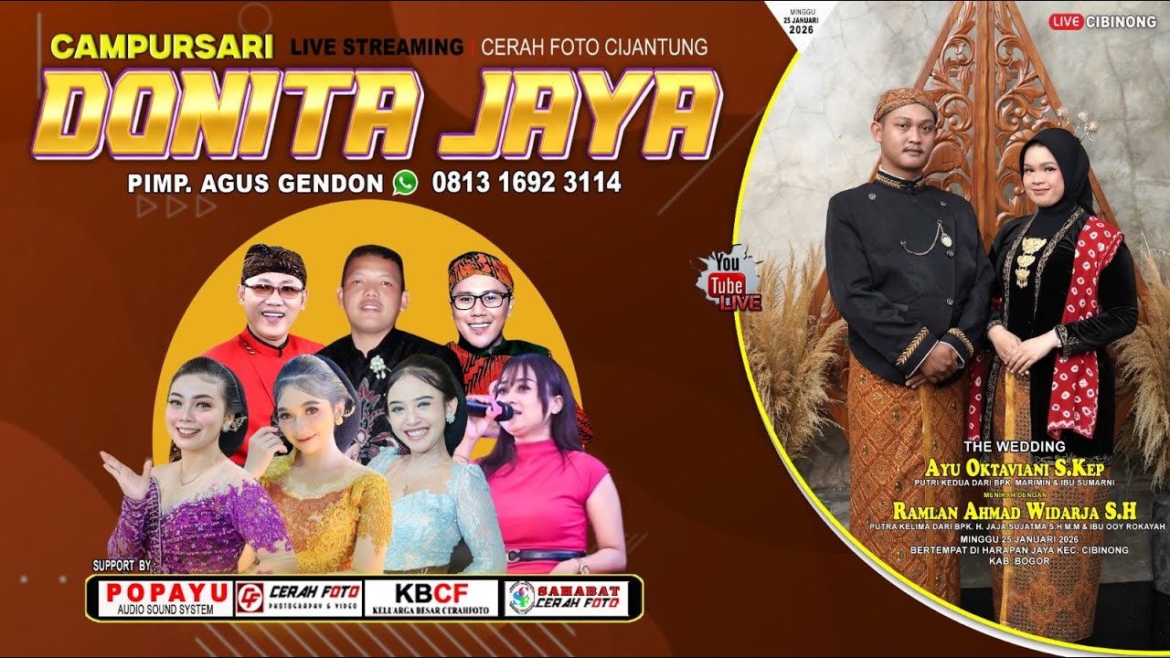 Live Campursri Donita Jaya  0813 1692 3114 / Resepsi Nikahan Ayuokta  & Ramlan / YOKO YOPAYO Audio 1