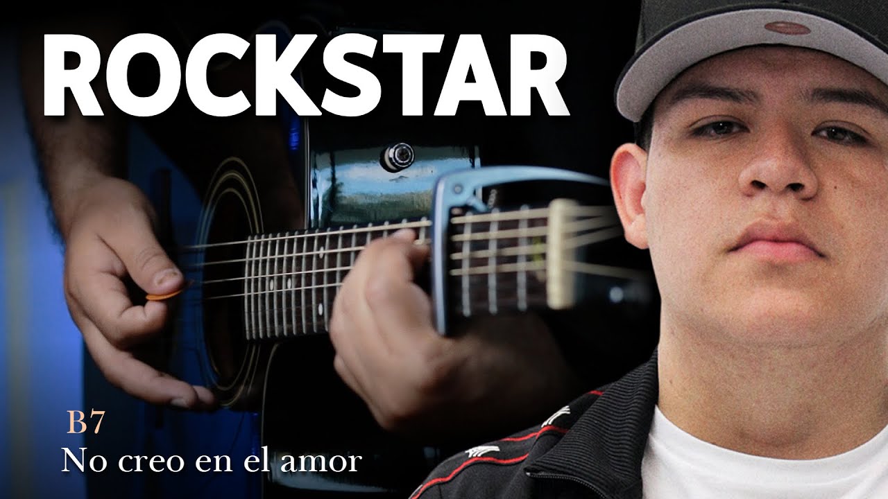 Junior H - ROCKSTAR | Tutorial GUITARRA Acústica | Letra y Acordes - GuitarEP