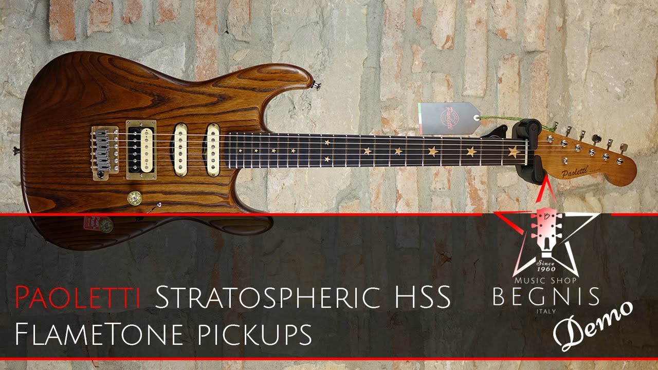 DEMO - PAOLETTI STRATOSPHERIC HSS WINE with FlameTone pickups in Victory Sheriff 22
