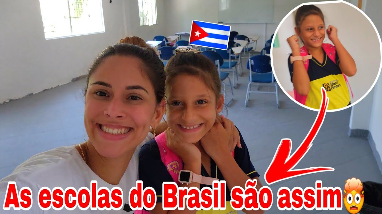 CRIANÇA DE CUBA SE SURPREENDI COM AS ESCOLAS NO BRASIL#gringo #cubana