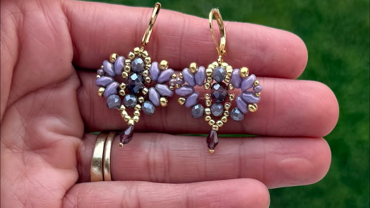 Aretes con súperduo hechos a manos