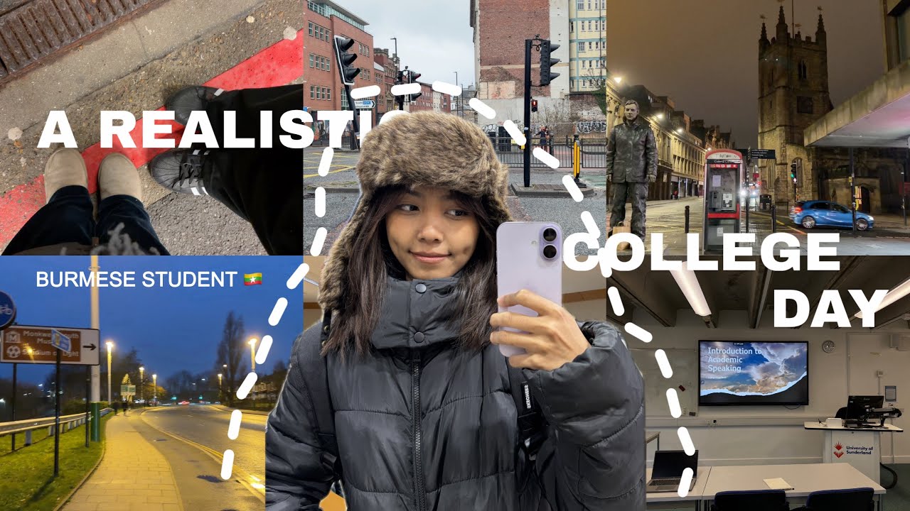 A REALISTIC College Day in UK as a Burmese Student 🇬🇧🇲🇲 | Chaotic | Skip Class | Grocery Shopping