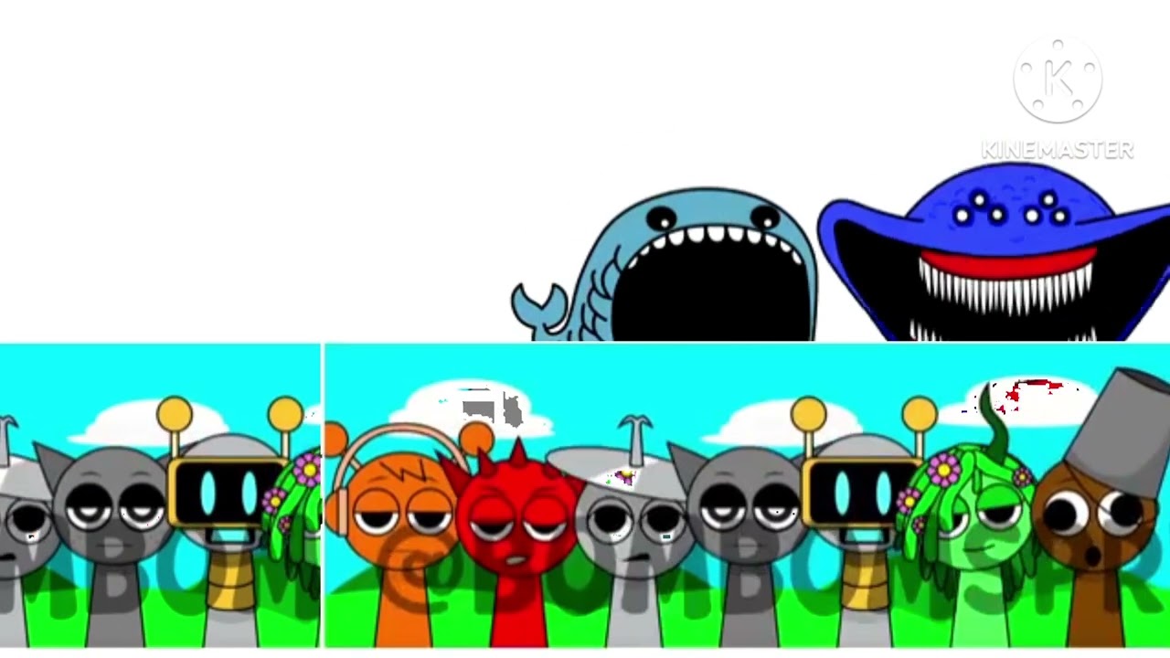 Sprunki OC Bloop, El Gran Maja and Sea Eater creator: @bombomsprunki