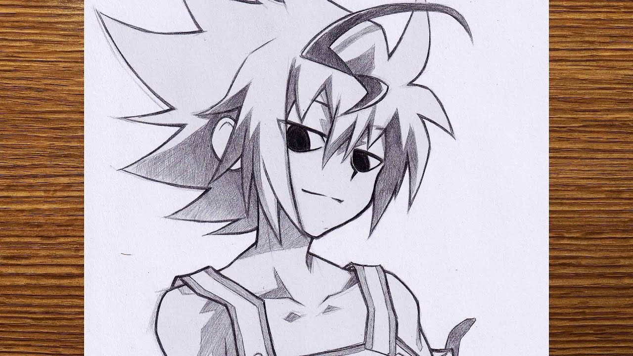 Anime sketch | how to draw Free De La Hoya step by step | Tutorial