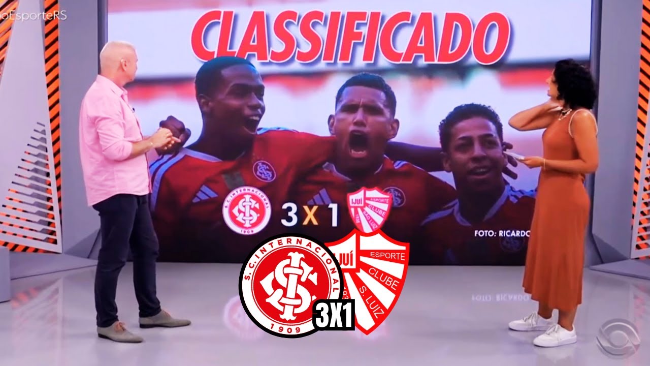 GLOBO ESPORTE RS INTER - INTER FAZ UM JOGAÇO E VENCE O SÃO LUIZ
