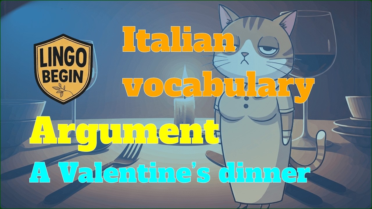 Italian vocabulary | Argument | A Valentine’s dinner #audiobook #italianlearning  #beginners