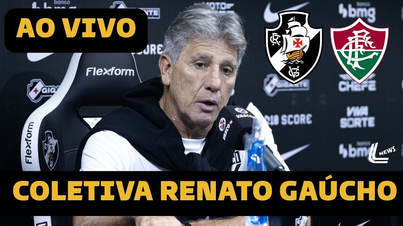 COLETIVA RENATO GA&Uacute;CHO AO VIVO - VASCO X FLUMINENSE - COLETIVA DO VASCO AO VIVO