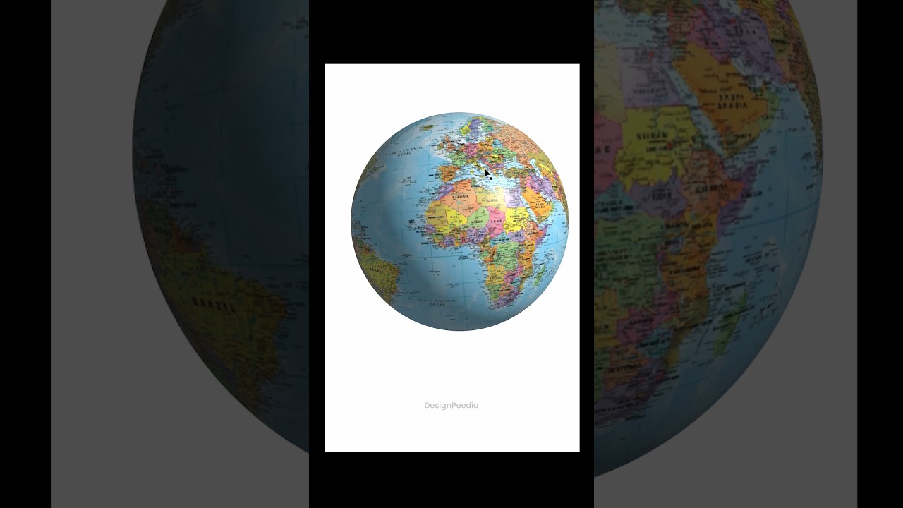 2D Map to 3D Globe in seconds! 🤯 Illustrator's Revolve effect is pure magic. #IllustratorTutorial