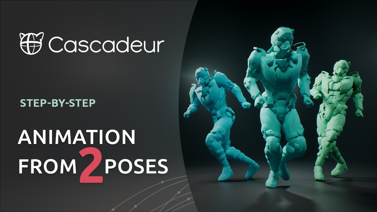 Generate Animation from Only 2 Poses in Cascadeur