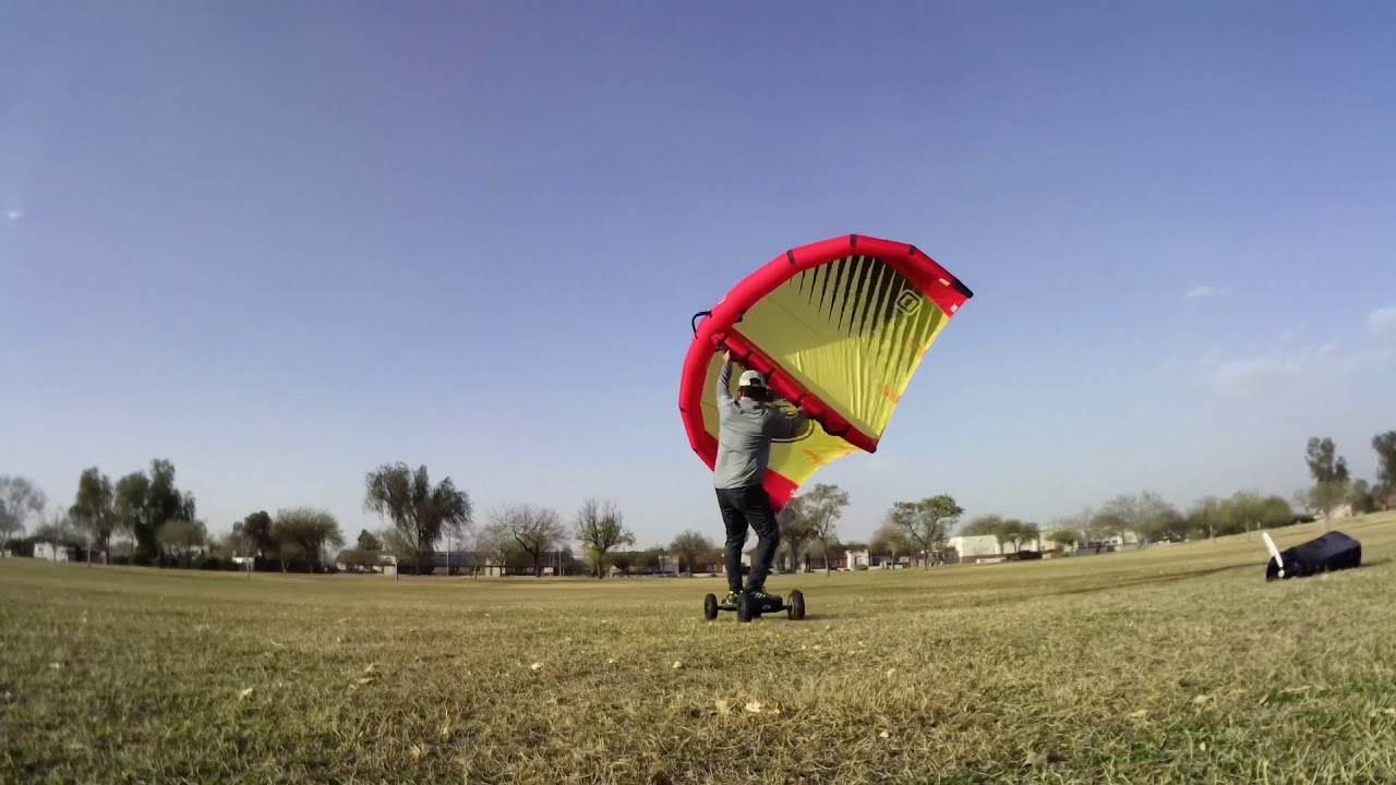 Wing Landboarding w/ Cabrinha Crosswing V1 Wingsurfer