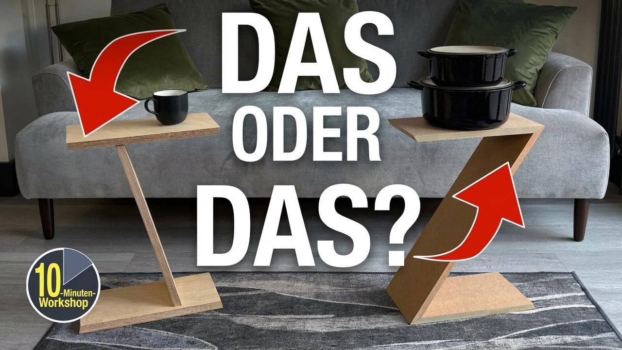 Echt robust! Ich baue leichte Beistelltische aus Birkenholz