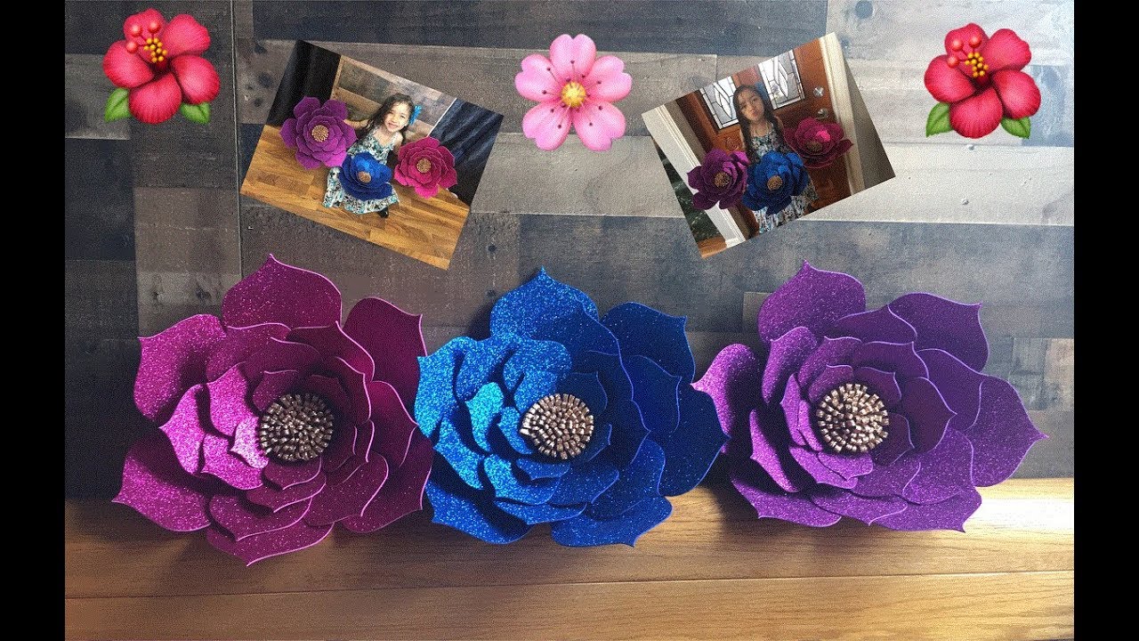 DIY Como hacer flores en Foami o Goma Eva!!! Perfectas para decorar eventos