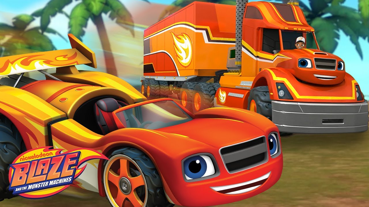 Blaze's Blazing Race #4 w/ Race Car Blaze! 🏎 | Games for Kids | Blaze and the Monster Machines