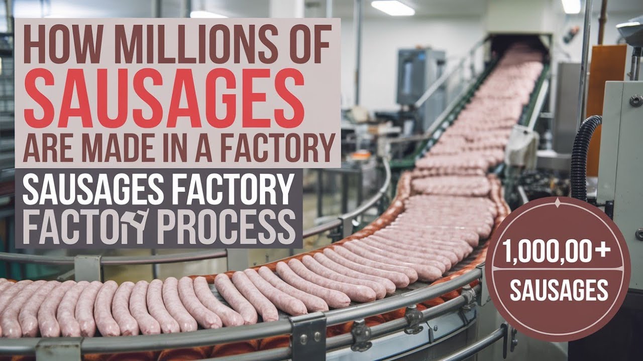How Millions of Sausages Are Made in a Factory | Sausages Factory Process