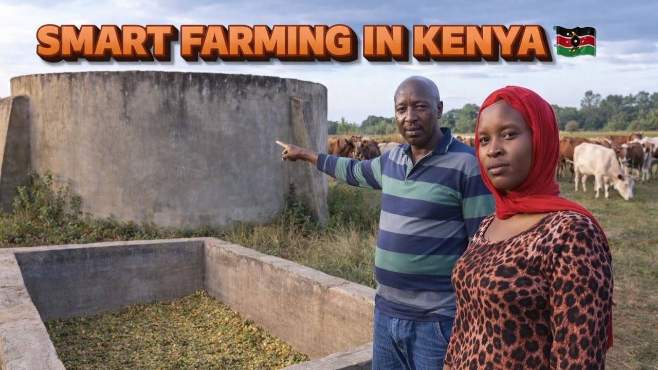 Farm Tour in Kenya🇰🇪|| cows,silage &smart water system.