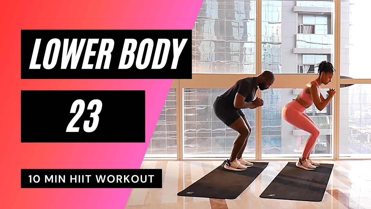10 MIN LEG WORKOUT AT HOME // HIIT | MrandMrsMuscle