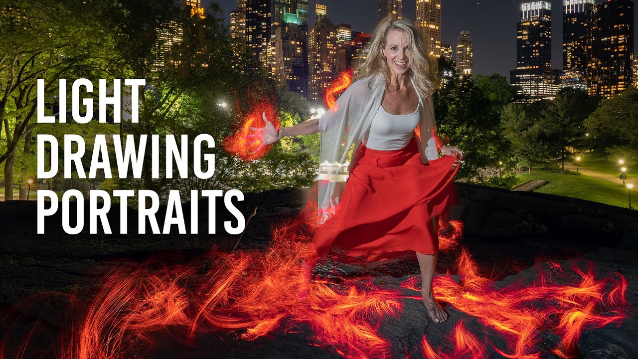 Light Drawing for Portraits in New York City