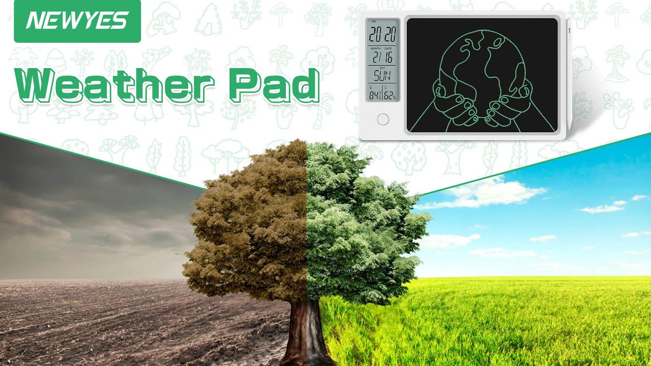 NEWYES Kickstarter Weather Pad Paperless LCD Writing pad, Save Paper, Monitor Temperature Humidity