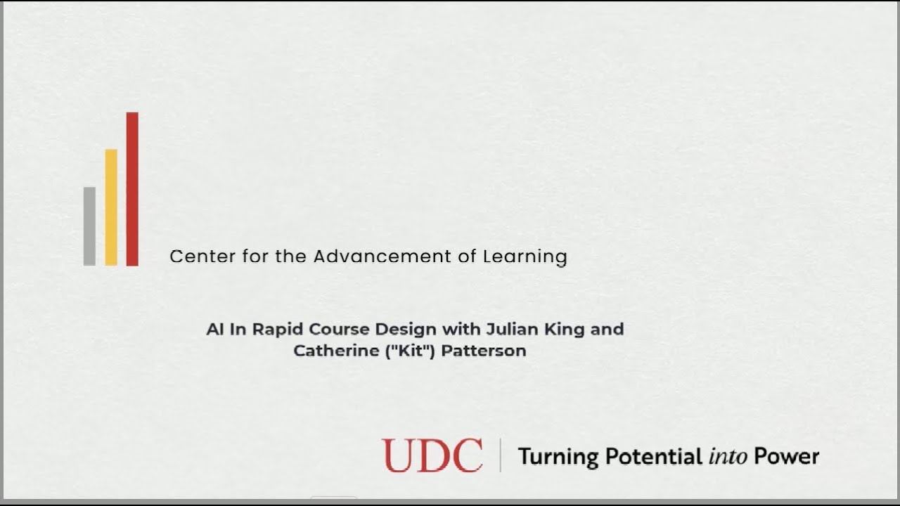 AI In Rapid Course Design