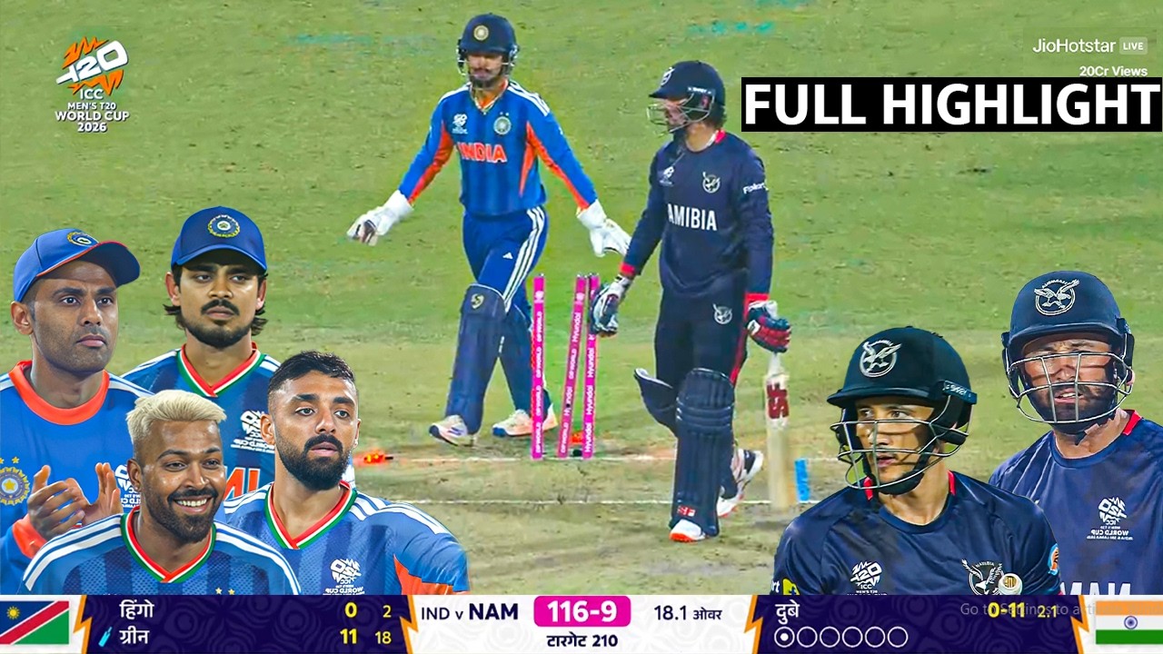 IND vs NAM T20 WC Full Match Highlights | India vs Namibia T20 Worldcup 2026 Full Match Highlights