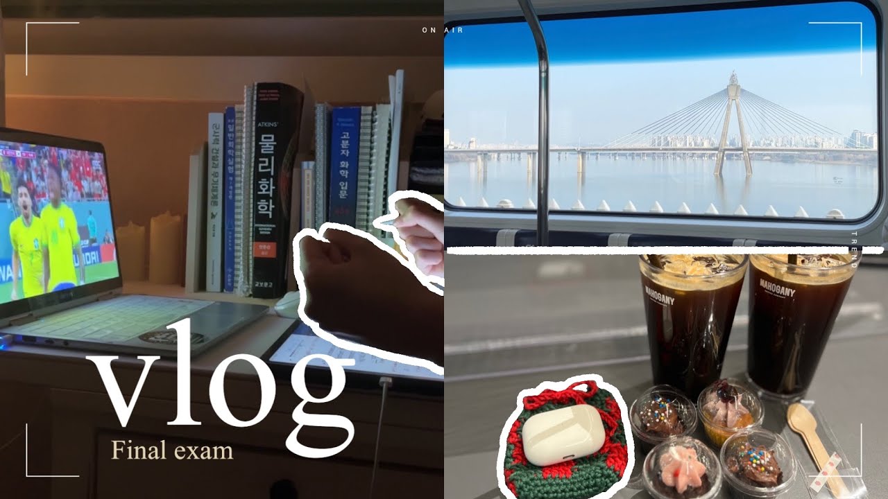 #1. 대학교 4학년의 기말고사 브이로그📚 feat. 월드컵, 미용실, 외식, 약속 | 시간 쪼개가며 보내는 일상 | 이대생 브이로그