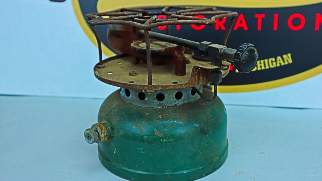 Vintage Coleman Single Burner Camp Stove Restoration -ASMR