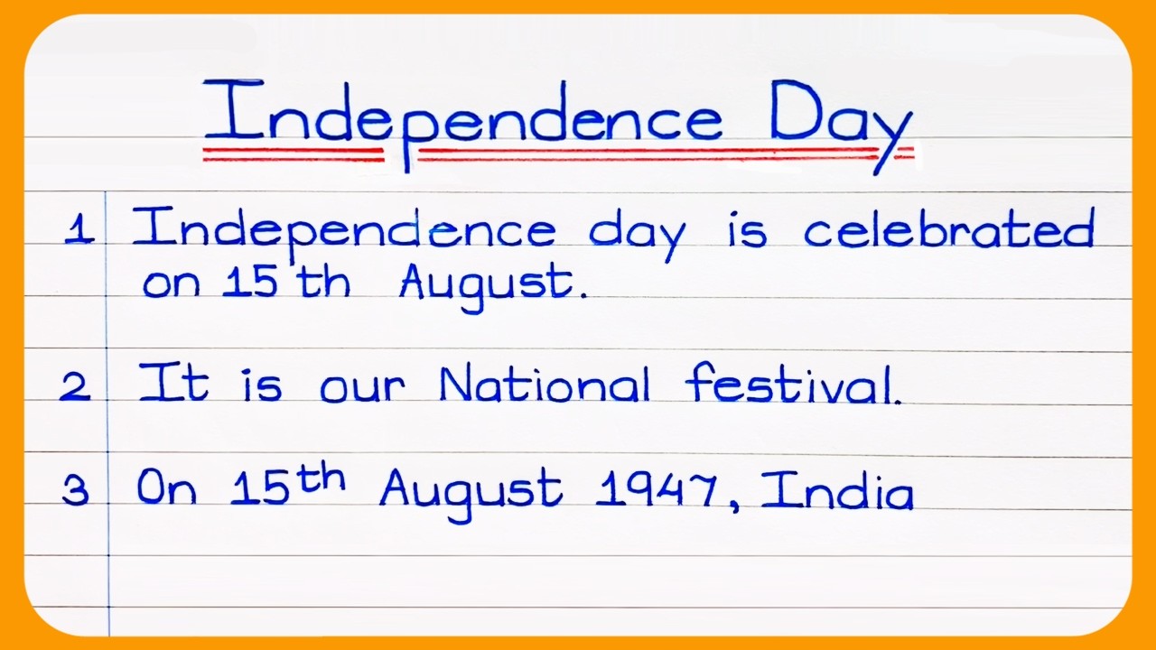 5 Lines on Independence Day 2026 || Independence Day Essay 5 Lines || 5 Lines on 15 August Essay