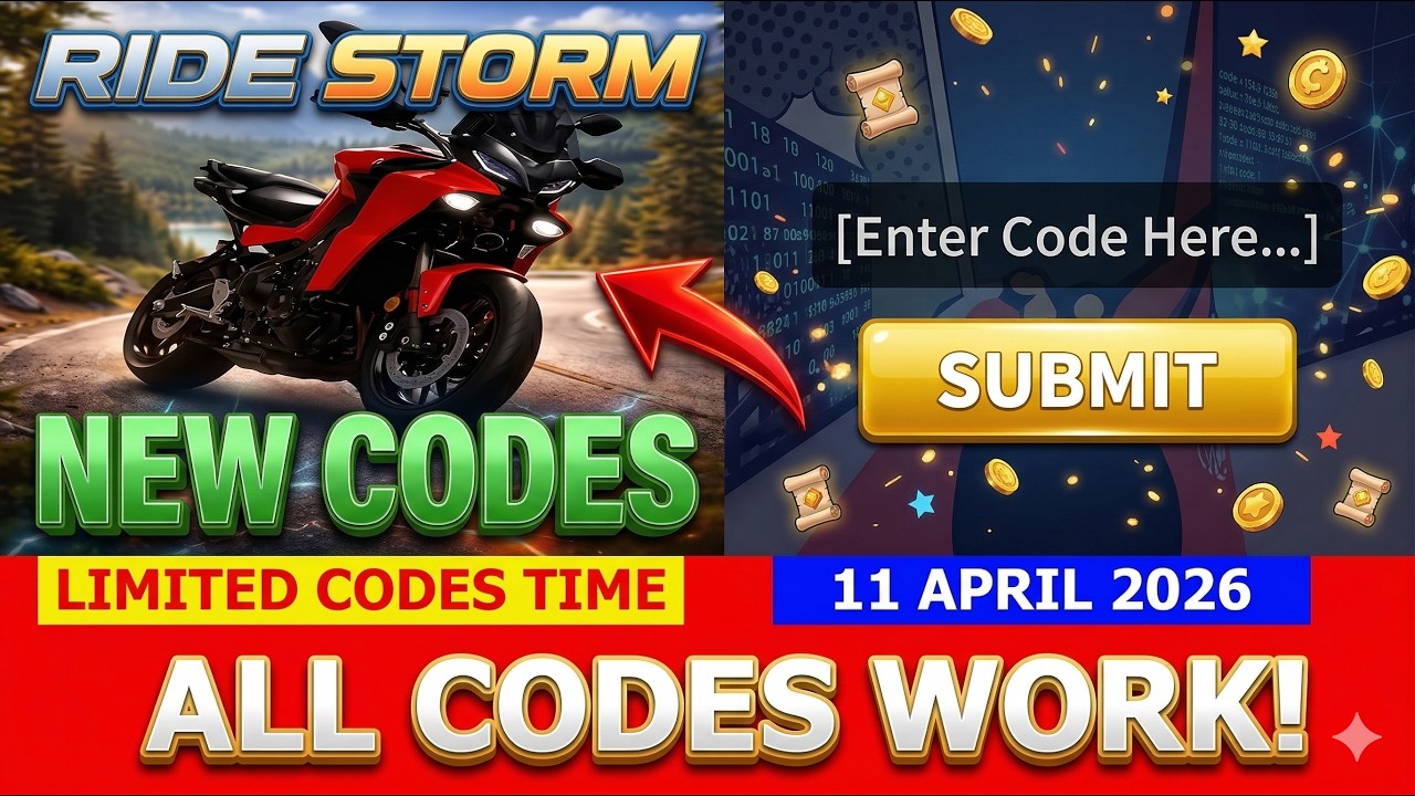 *ВСЕ КОДЫ* ​​[НОВЫЕ МОТОЦИКЛЫ] Ride Storm ROBLOX | 11 АПРЕЛЯ 2026