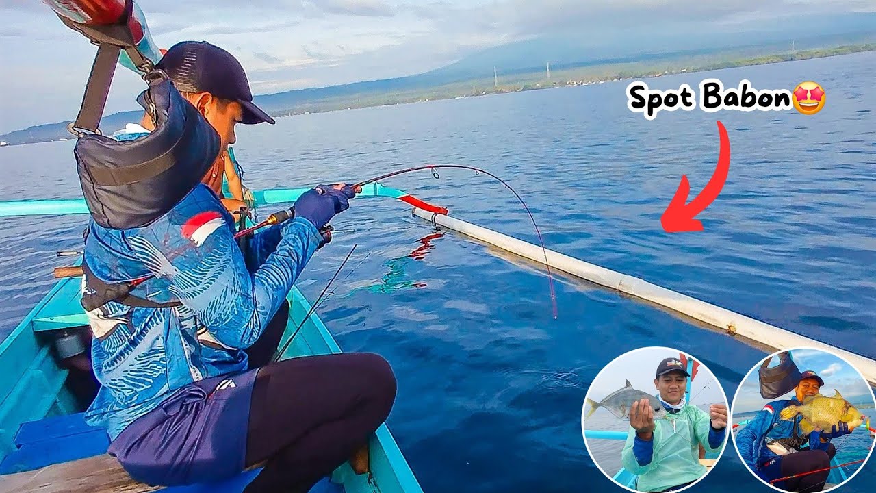 Joran Melengkung Reel Menjerit Ditarik Ikan Babon.. Spot Mancing Banyuwangi Utara.