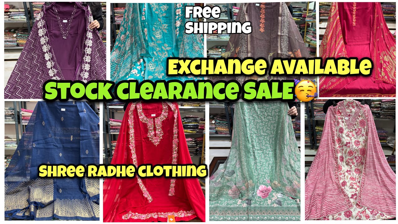 Stock Clearance Sale on Branded Suits in Cotton, Maheshwari, Jamdani | Shwetadhiraj