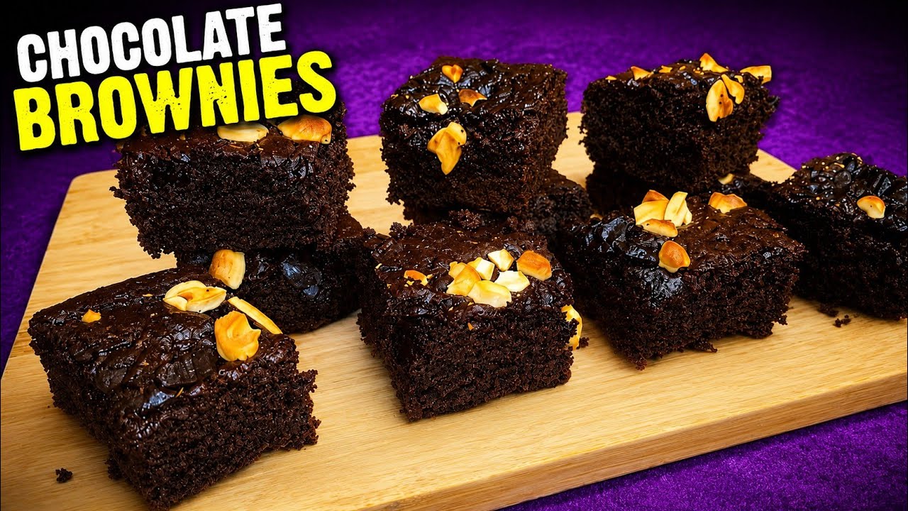 Eggless Brownie Recipe | Chocolate Brownie Recipe | Fudgy Brownies | Dessert Recipe | Brownie Recipe