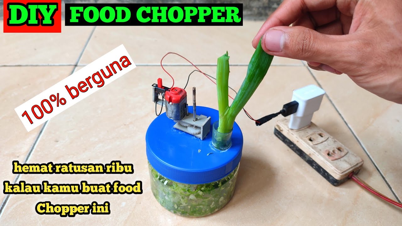 DIY CARA MEMBUAT FOOD CHOPPER DARI TOPLES DAN DINAMO BEKAS