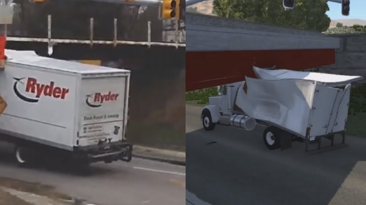 11Foot8 Bridge - Low Clearance Crashes | BeamNG.drive