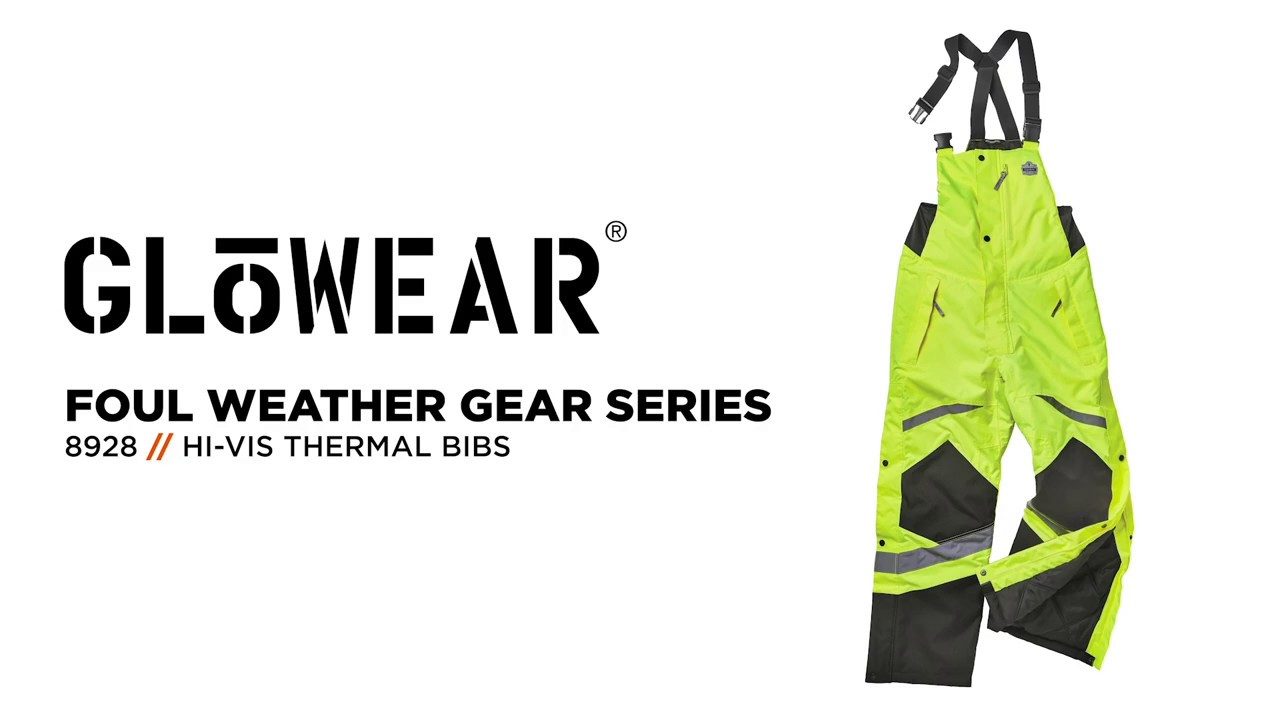 Warm, Water-Resistant, Hi-Vis Ergodyne Insulated Bibs Built for the Toughest Conditions