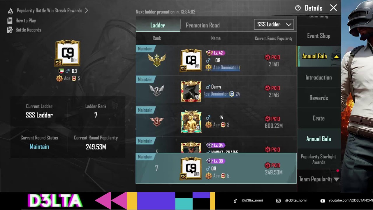 CHAMPIONSHIP MATCH FINAL ROUND🔥  | ANNUAL GALA 2025🏆 | D3LTA NOMI 🕹  | PUBG MOBILE LIVE🔴